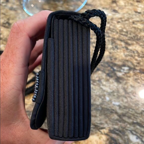 Vintage Elegant Black Beaded small Clutch - Picture 4 of 4